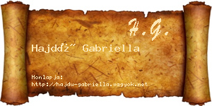 Hajdú Gabriella névjegykártya